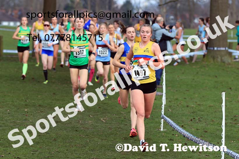 Womens Under-17s, 2024 CAU Inter Counties Cross Country Champs., Wollaton Park, Nottingham. Photo: David T. Hewitson/Sports for All Pics